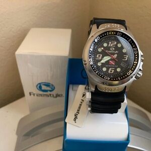 Freestyle Black and Silver Dive Watch